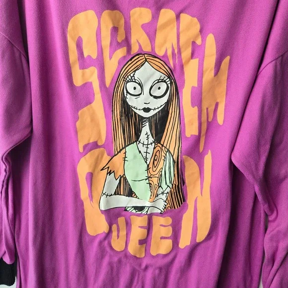 Disney Nightmare Before Christmas Sally Scream Queen Sleep Shirt Purple XL 16-18 - Picture 3 of 8